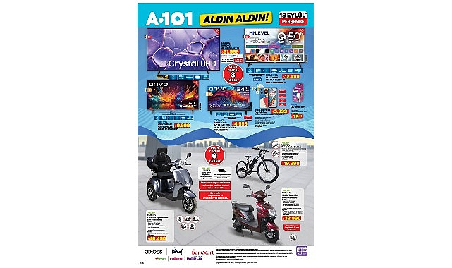 Yeni Nesil Mobilite Ürünleri 18 Eylül'de A101 Mağazalarında