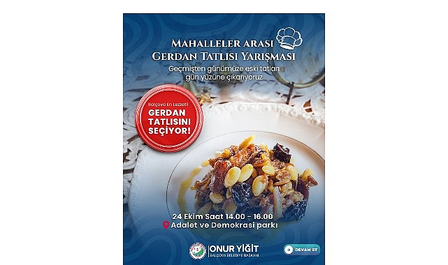 Balçova'da Gerdan Tatlısı ile Mahalleler Arası Tatlı Yarışması Başlıyor